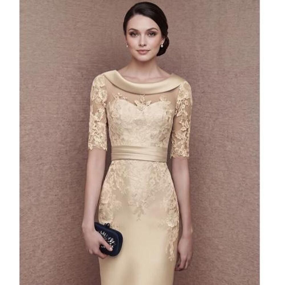 Unbranded Women's Gold and Cream Dress